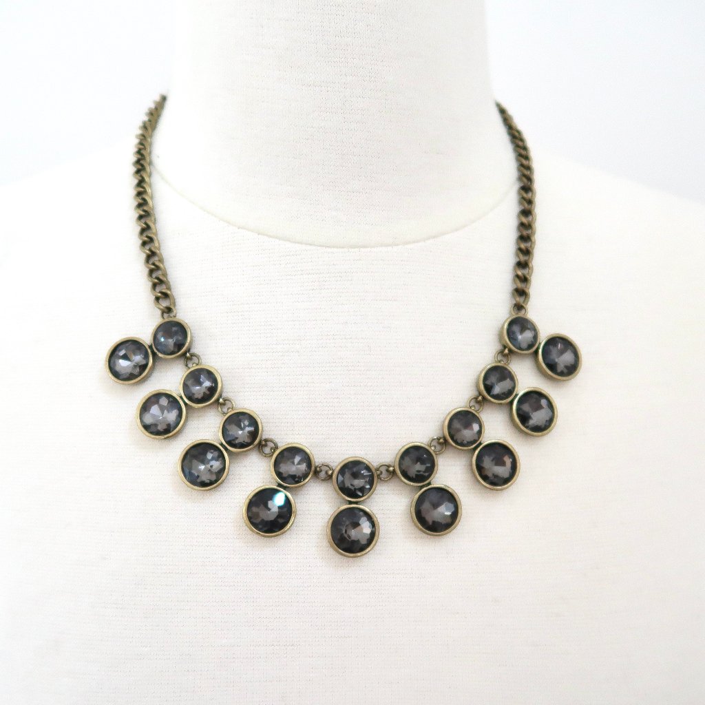Loft Smoky Crystal Statement Necklace Nwt 29$
